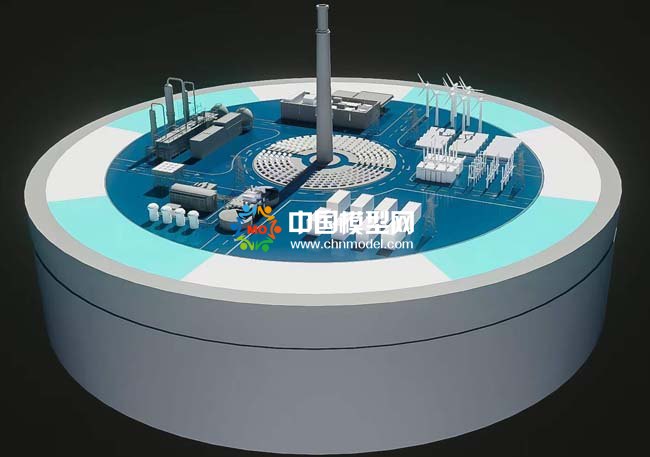 太陽能聚光發(fā)電及新能源場景應(yīng)用沙盤模型效果圖